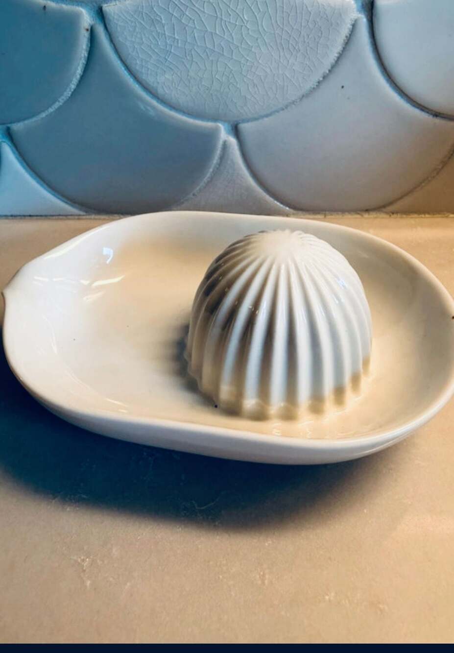 Vintage French Manual Porcelain Citrus Juicer Reamer